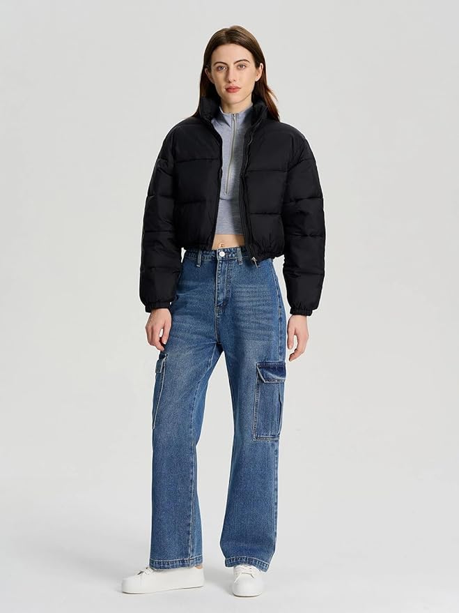 Women Nylon Full Sleeve Solid Standard Length Puffer Jacket